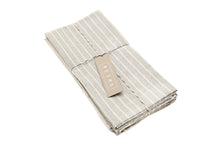Load image into Gallery viewer, Cloth Napkins - Grey Striped and Natural Striped
