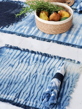 Load image into Gallery viewer, Tie Dye Cotton Placemat - Indigo Blue (Set of 4)