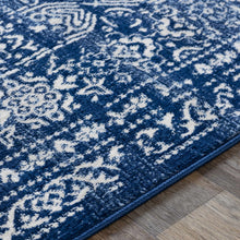 Load image into Gallery viewer, Michie Dark Blue Area Rug