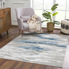 Load image into Gallery viewer, Live Marble Blue Area Rug