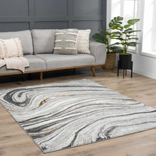 Load image into Gallery viewer, Live Marble Dark Gray Area Rug