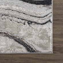 Load image into Gallery viewer, Live Marble Dark Gray Area Rug