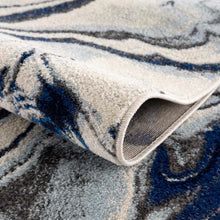 Load image into Gallery viewer, Glendon Cream Blue Marble Rug
