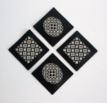 Load image into Gallery viewer, Dalia Coasters - Black and White
