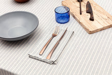 Load image into Gallery viewer, Cloth Napkins - Grey Striped and Natural Striped
