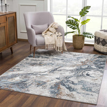 Load image into Gallery viewer, Lively Marble Blue Area Rug
